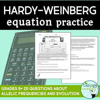 Hardy Weinberg Activity Worksheets Teachers Pay Teachers