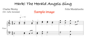 Preview of "Hark! The Herald Angels Sing" Piano Solo