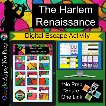 Preview of Harlem Renaissance Activities Digital Escape Breakout Room