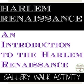 Preview of Harlem Renaissance Activity Gallery Walk and Analysis