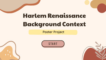 Preview of Harlem Renaissance Background Context Poster