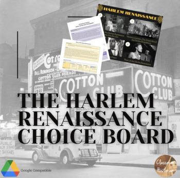 Preview of Harlem Renaissance Choice Board