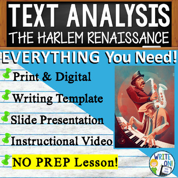 Preview of Harlem Renaissance - Text Based Evidence, Text Analysis Essay Writing Unit
