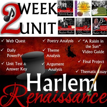 Preview of Harlem Renaissance Curriculum Unit with Google Slides