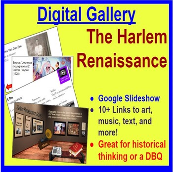 Preview of Harlem Renaissance  Digital Gallery Walk