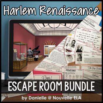 Preview of Harlem Renaissance Activities - Escape Room (paper + digital) - Black History