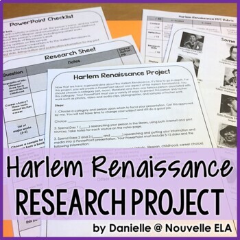 Preview of Harlem Renaissance PowerPoint Project - Black History Month