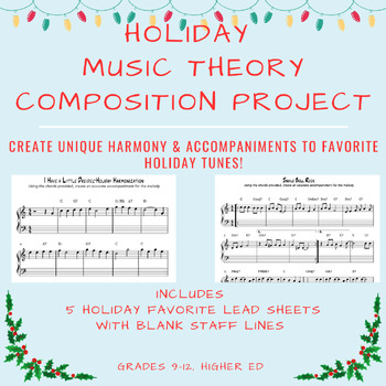 Preview of Harmonizing Holiday Songs! | Music Theory/General Music Holiday Activity