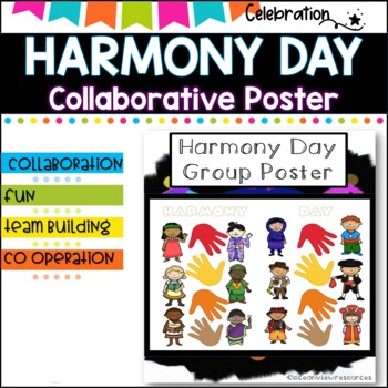 Preview of Harmony Day COLLABORATIVE POSTER project.