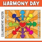 Harmony Day Collaborative Coloring Art Poster Bulletin boa