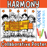 Harmony Day Colouring Collaborative Poster Bulletin Board Craft