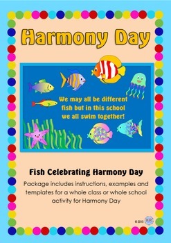 Preview of Harmony Day Fish- We all swim together! - Cultural Diversity, Tolerance