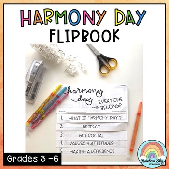 Preview of Harmony Day/Harmony Week Flipbook - Grade 3 - 6 Australia