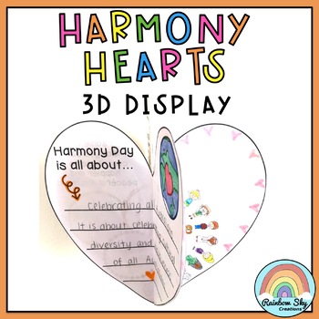 Preview of Harmony Hearts 3D Display -  {Harmony Day and Harmony Week}