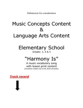 Preview of Vocabulary song ; used by 300 school teachers