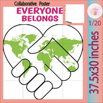 Preview of Harmony day Collaborative Coloring posteres | Everyone Belongs