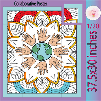 Preview of Harmony day Collaborative Coloring posteres | Everyone Belongs