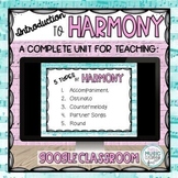 Harmony in Music Unit, Google Slides - Presentation, Worksheet, Test