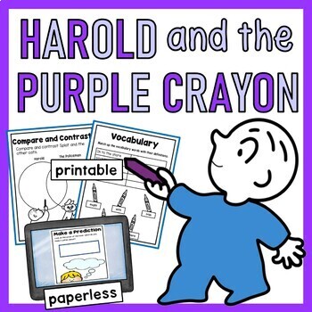 Preview of Harold and the Purple Crayon - Distance Learning - New!!