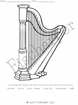 Harp Word Scramble by Fischarper | Teachers Pay Teachers
