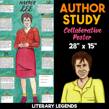 Preview of Harper Lee Author Study | Body Biography | Collaborative Poster
