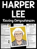 Harper Lee Biography Reading Comprehension Worksheet To Ki