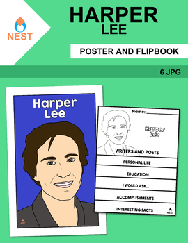 Harper Lee Poster and Flipbook by Elvia Montemayor -Nest- | TPT