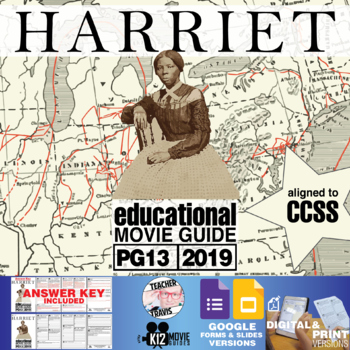 Preview of Harriet Movie Guide | Questions | Worksheet | Google Slides (PG13 - 2019)