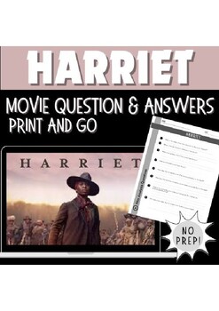 Preview of Harriet Movie Guide for Women's History/Black History Month (sub plans/rainy day