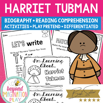 Preview of Harriet Tubman Activities Comprehension Sheets and Biography Facts Black History
