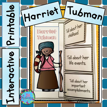 Preview of Biography Template Harriet Tubman Women's History Month Black History Month ESL