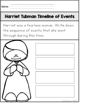 Harriet Tubman by Elementary at HEART | Teachers Pay Teachers