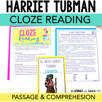 Preview of Harriet Tubman Cloze Reading Passage