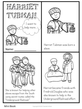 Harriet Tubman Activities by Teacher's Brain - Cindy Martin | TpT