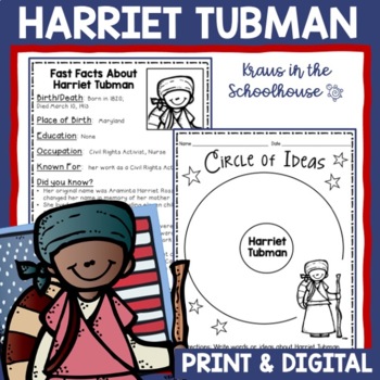 Preview of Harriet Tubman Activities | Easel Activity Distance Learning