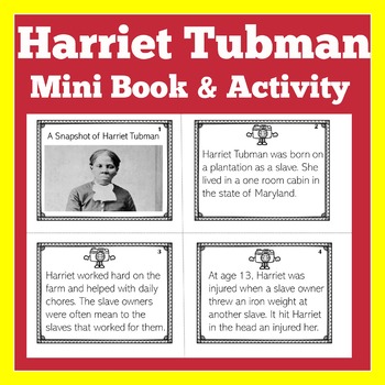 Preview of Harriet Tubman | Biography | Worksheet Activity | Kindergarten 1st 2nd 3rd Grade