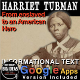 Harriet Tubman Biography Informational Text Worksheet + Di