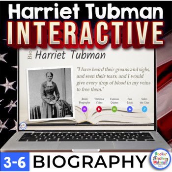 Preview of Harriet Tubman Biography Interactive Activity - Learning About Black History