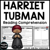 Harriet Tubman Biography Reading Comprehension Worksheet U