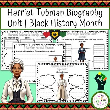 Preview of Harriet Tubman Biography Unit | Black History Month | womens history month