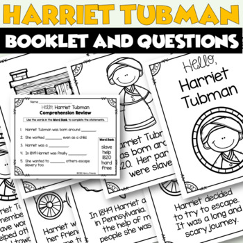 Preview of Harriet Tubman Booklet for Young Readers | Black History