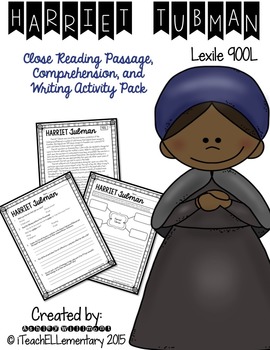 Preview of Harriet Tubman CLOSE READ ***FREE***