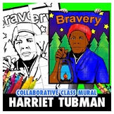 Harriet Tubman Black History Art Class Group Mural Colorin