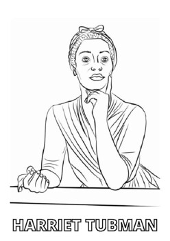 Preview of Harriet Tubman Coloring Worksheet