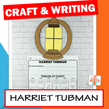 Preview of Harriet Tubman Craft And Writing Activity With Timeline - Black Month History