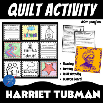 Preview of Harriet Tubman Create a Collaboration Quilt | Black History Month Reading