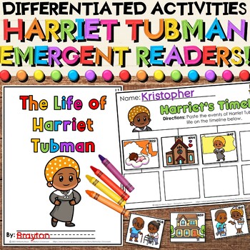 Preview of Harriet Tubman Early Readers, Reading Comprehension & Timeline Activities