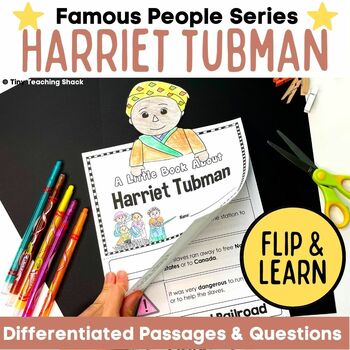 Preview of Harriet Tubman Flipbook for 1st & 2nd Grade Social Studies & Black History Month