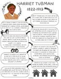 Harriet Tubman - Historia y Actividades Divertidas; A Work