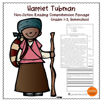 Preview of Harriet Tubman Reading Passage